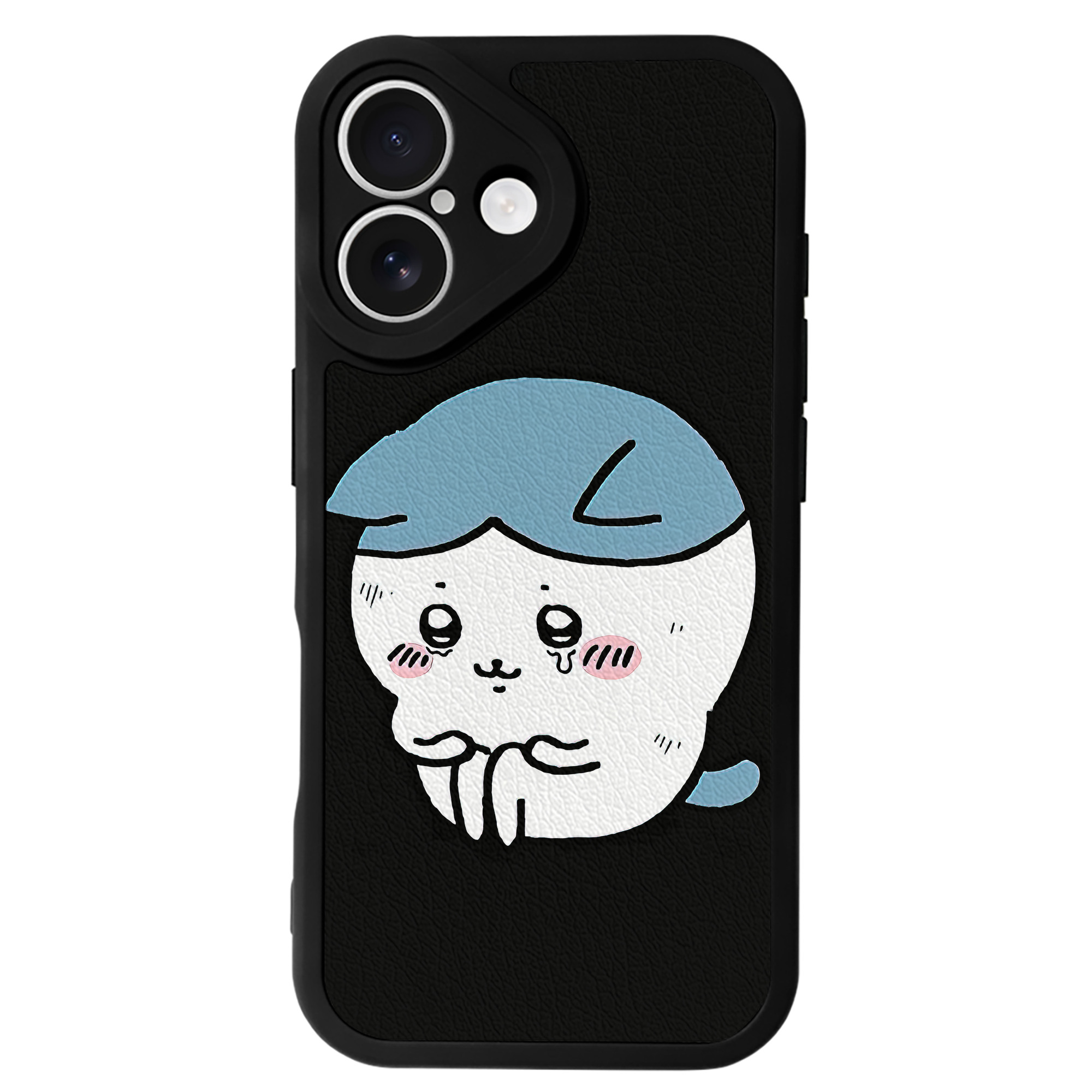 （画像用） ちいかわ ハチワレ Chii-kawa hachiware 【iPhone 16シリーズ対応】シリコンスマホケース（レザー調） 材質：シリコン